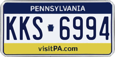 PA license plate KKS6994
