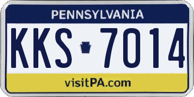 PA license plate KKS7014