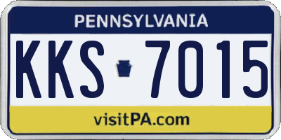 PA license plate KKS7015