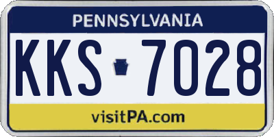PA license plate KKS7028