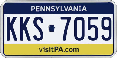 PA license plate KKS7059