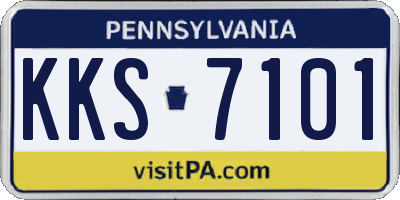 PA license plate KKS7101