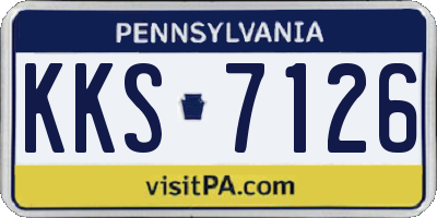PA license plate KKS7126