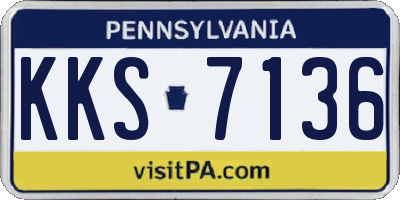 PA license plate KKS7136