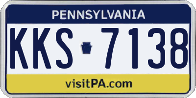 PA license plate KKS7138