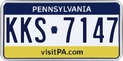 PA license plate KKS7147