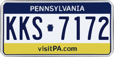 PA license plate KKS7172