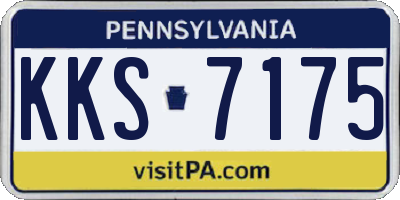 PA license plate KKS7175