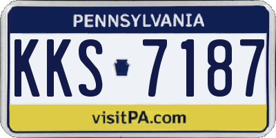 PA license plate KKS7187