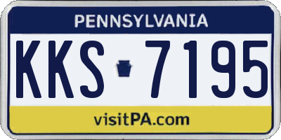 PA license plate KKS7195
