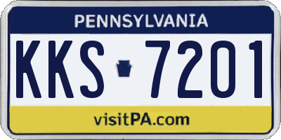 PA license plate KKS7201
