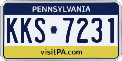 PA license plate KKS7231