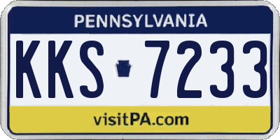 PA license plate KKS7233