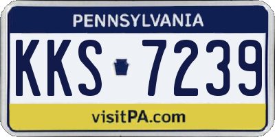 PA license plate KKS7239