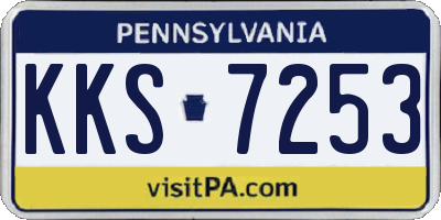 PA license plate KKS7253