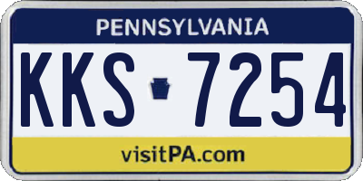 PA license plate KKS7254