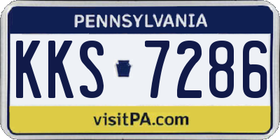 PA license plate KKS7286