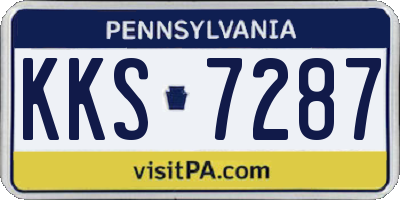 PA license plate KKS7287