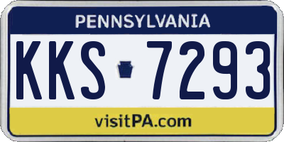 PA license plate KKS7293
