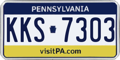 PA license plate KKS7303