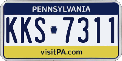 PA license plate KKS7311