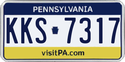 PA license plate KKS7317