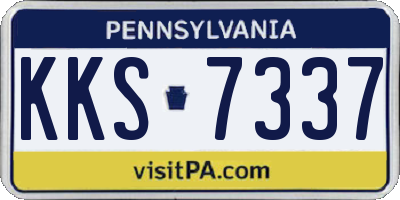 PA license plate KKS7337