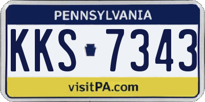 PA license plate KKS7343