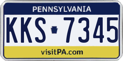 PA license plate KKS7345