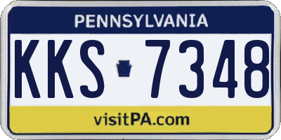 PA license plate KKS7348