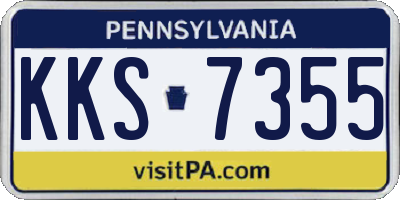 PA license plate KKS7355