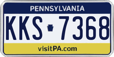 PA license plate KKS7368