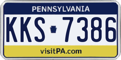 PA license plate KKS7386