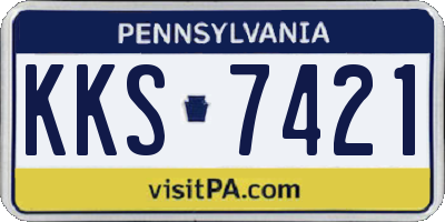 PA license plate KKS7421