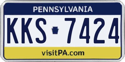 PA license plate KKS7424
