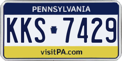 PA license plate KKS7429
