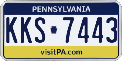 PA license plate KKS7443