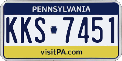 PA license plate KKS7451