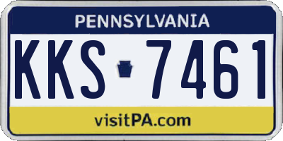 PA license plate KKS7461