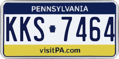 PA license plate KKS7464