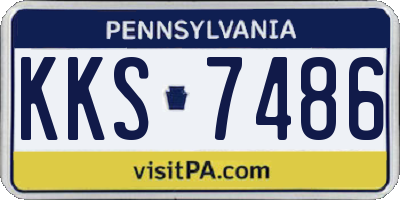 PA license plate KKS7486