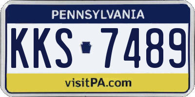PA license plate KKS7489