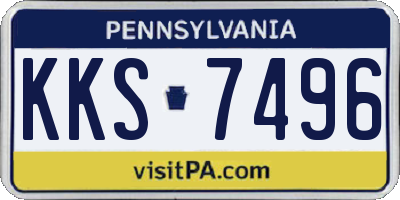 PA license plate KKS7496