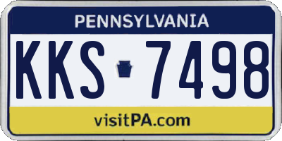 PA license plate KKS7498