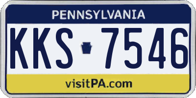 PA license plate KKS7546