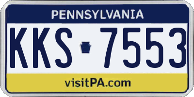 PA license plate KKS7553