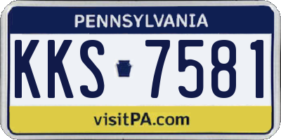 PA license plate KKS7581