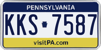 PA license plate KKS7587