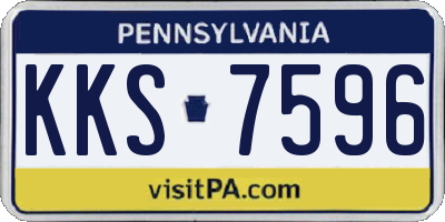 PA license plate KKS7596