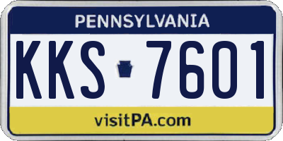 PA license plate KKS7601